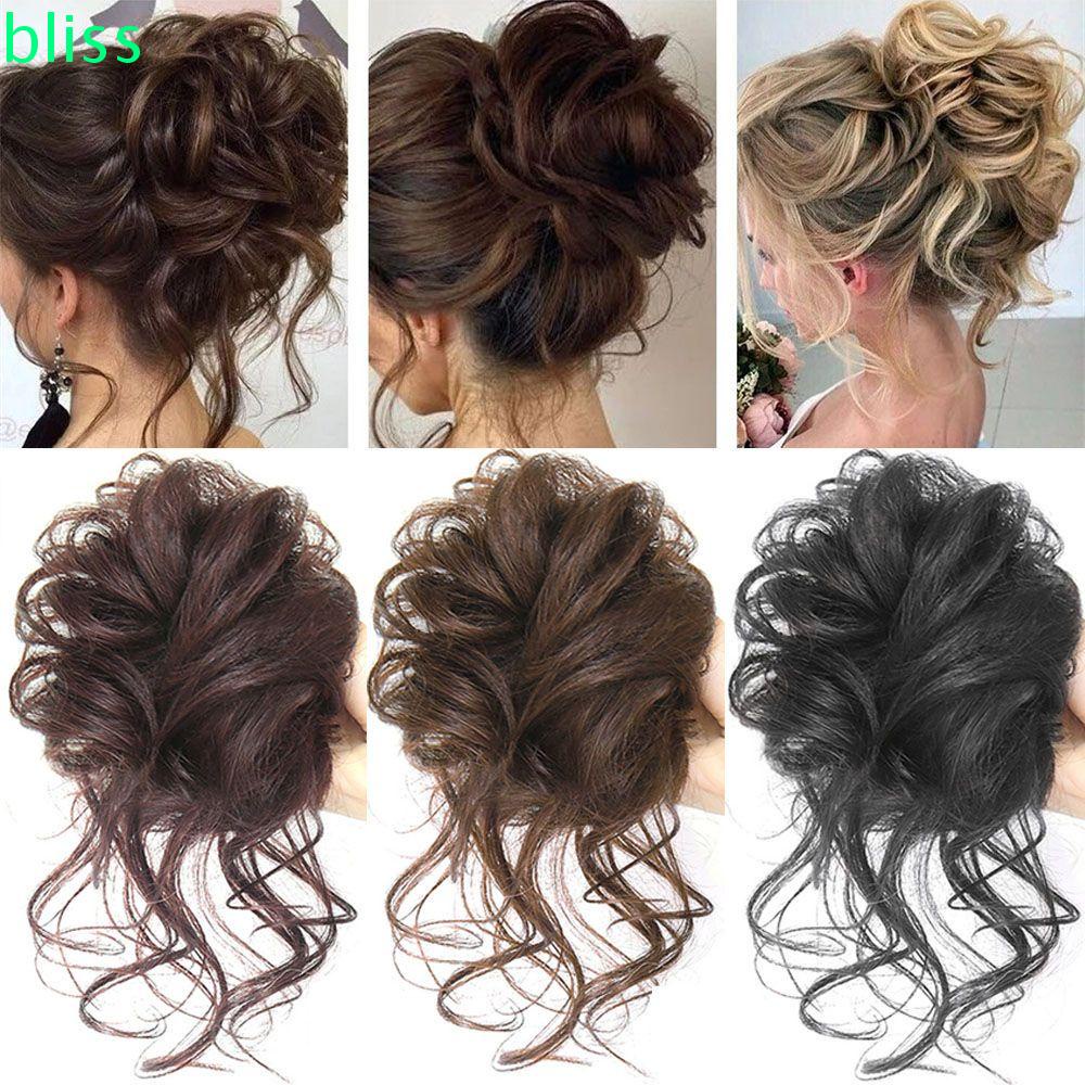 Tóc giả búi kẹp ngoặm xoăn lơi búi cột xoăn trung niên cho nữ (Mã SP: 1301_116015343)