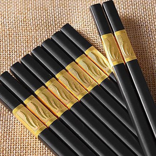 Bộ 40 đôi đũa viền hợp kim chịu nhiệt chống mốc