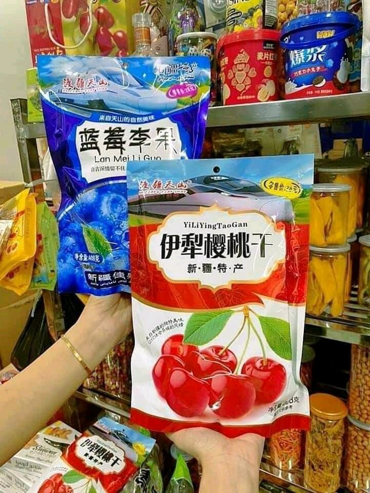 2 gói kẹo ô mai cherry Việt quất chua chua ngọt ngọt (Mã SP: 1192_116018731)