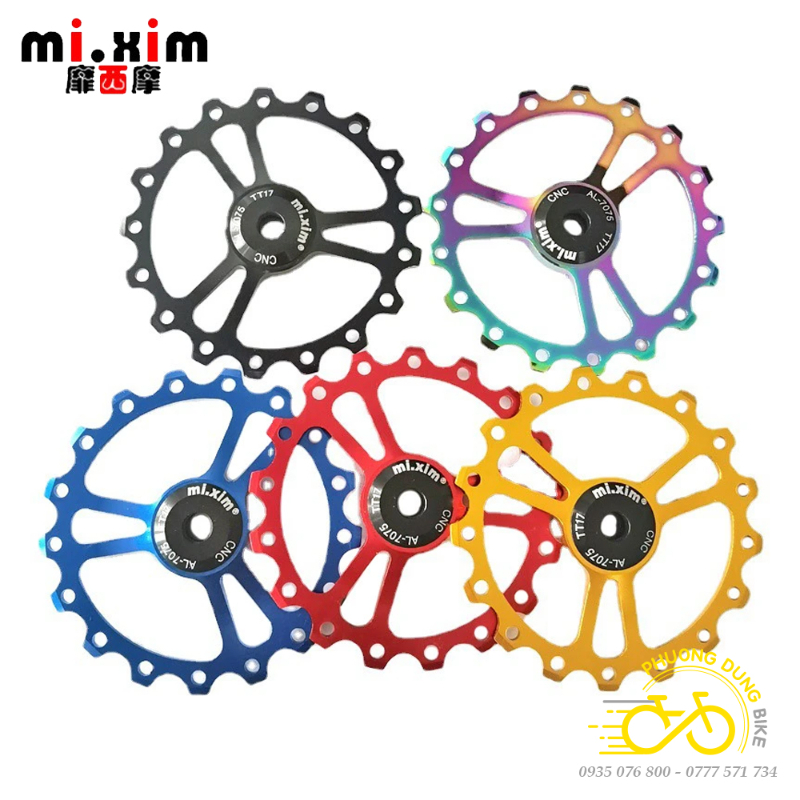 Bánh răng củ đề xe đạp nhôm CNC miXim 17T - 1 chiếc (Vòng bi gốm) (Mã SP: PK-02267)