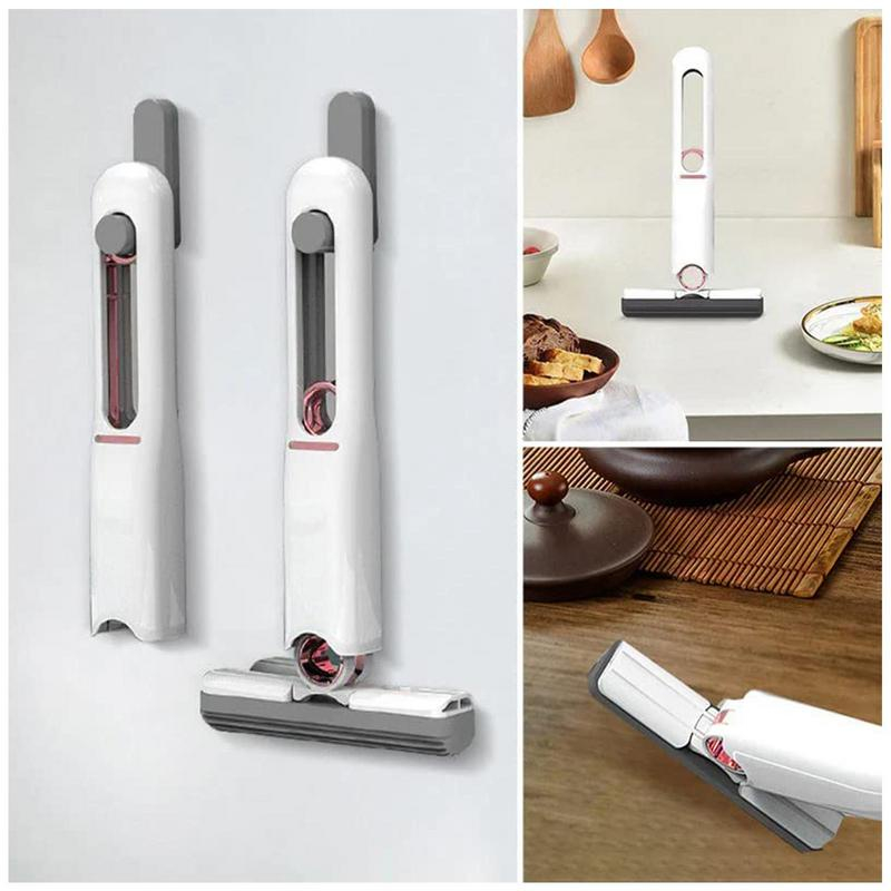 Cây Lau Kính Mini Vệ Sinh Bàn Bếp Siêu Thấm Hút Nước Tự Vắt Gấp Gọn (Mã SP: LK01)