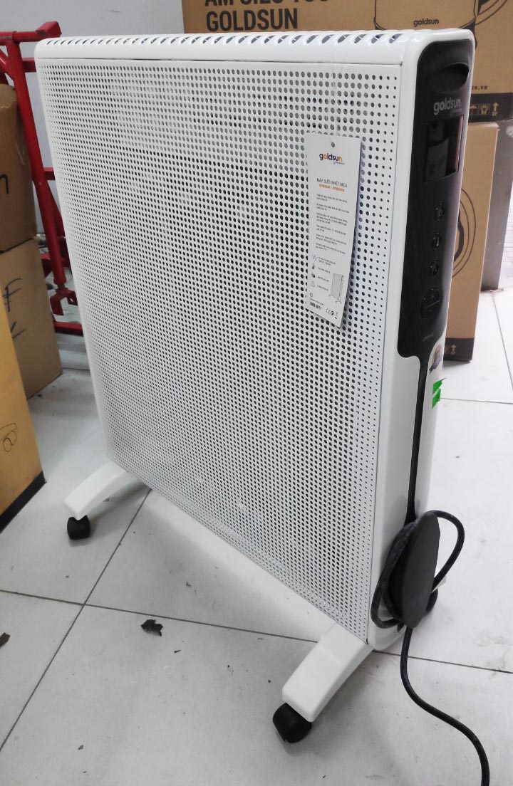 Máy sưởi Mica Goldsun Premium GPMH04E 2200W - điều khiển điện tử Sưởi bằng dải sóng hồng ngoại an toàn không đốt oxi, không phát sáng