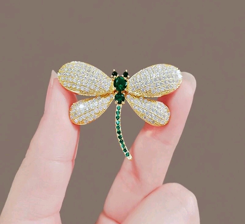 Ghim cài áo con chuồn chuồn đá lấp lánh (Mã SP: 1841_116092787)