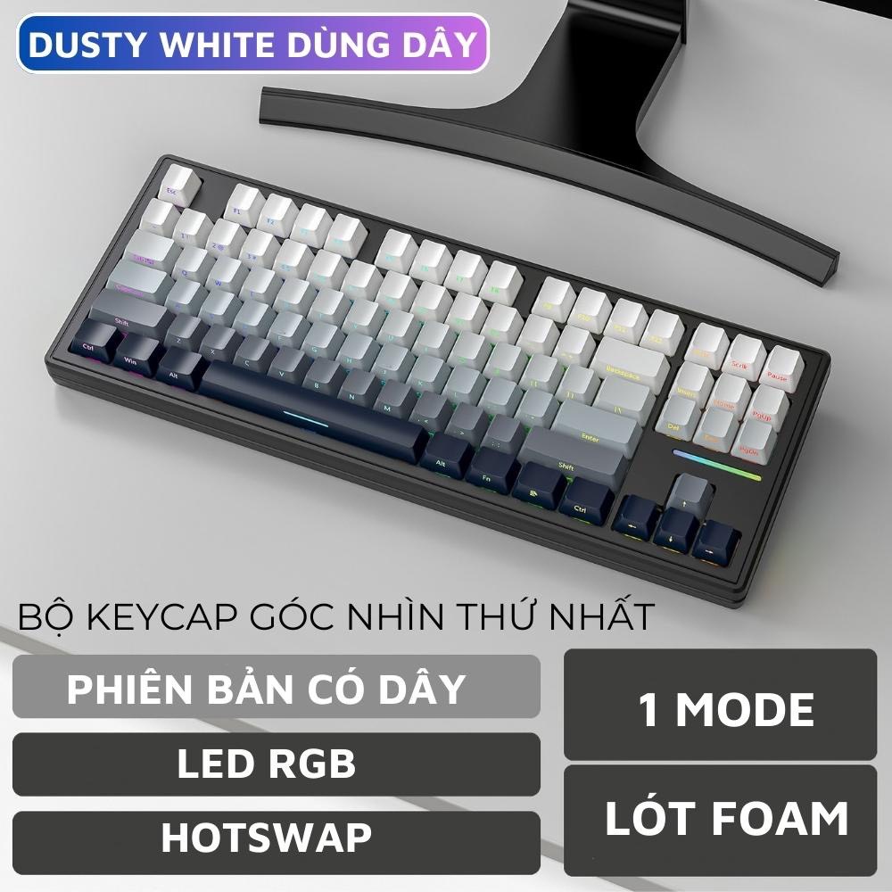 Bàn phím cơ có dây gaming XM87 led rgb nhiều chế độ white switch, hotswap giải trí (Mã SP: XM87)