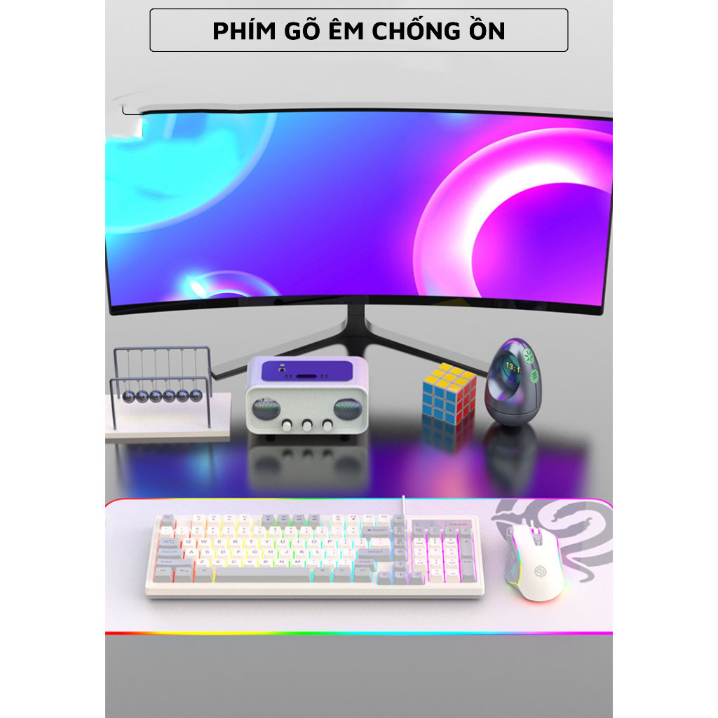 Bàn Phím Máy Tính Có Dây KM800 Gaming Kèm Chuột Led 7 Màu Đẹp Chơi Game, Dùng Văn Phòng (Mã SP: KM800)