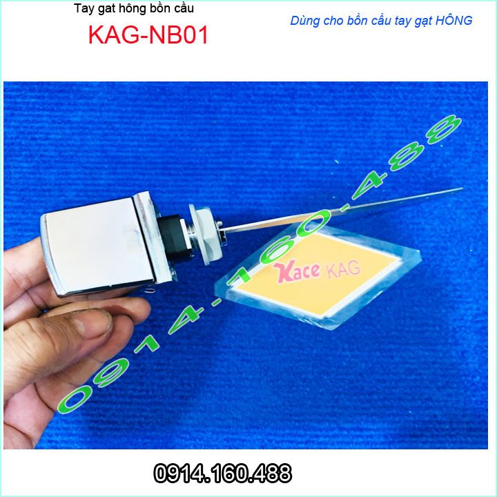Tay gạt bàn cầu kag-nb01, cần gạt bên hông bằng đồng cho bồn cầu linax c117, c333, c711