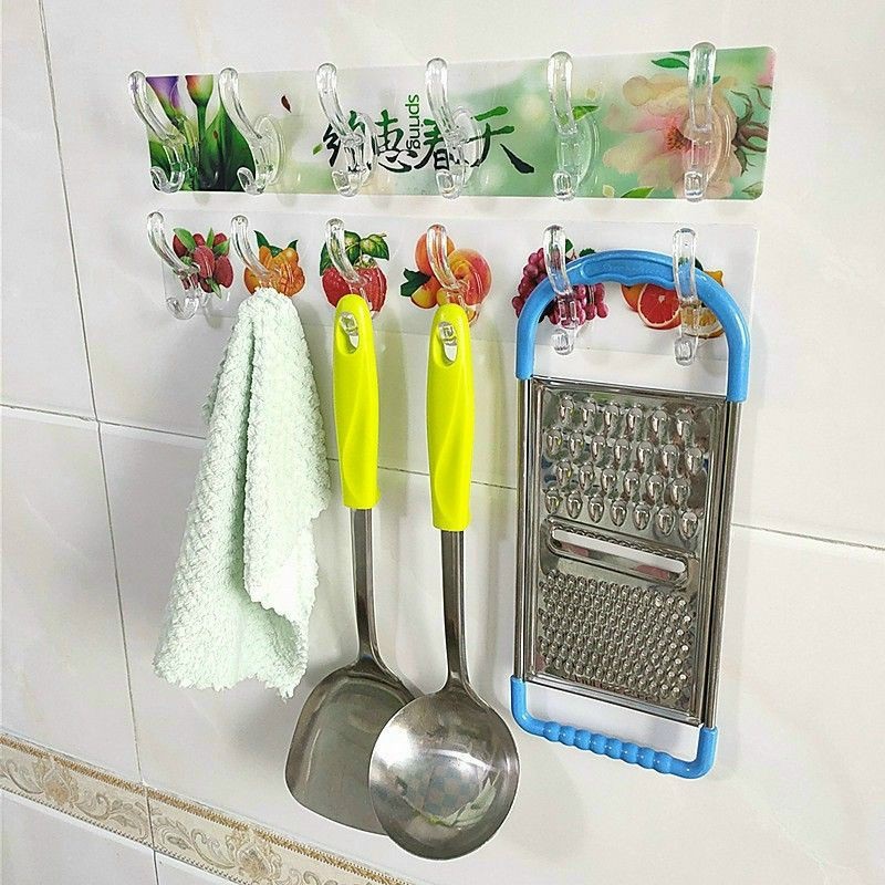Thanh 6 Móc Treo Đồ Dán Tường Siêu Dính Chịu Lực Đa Năng (Mã SP: 1109_71555217)