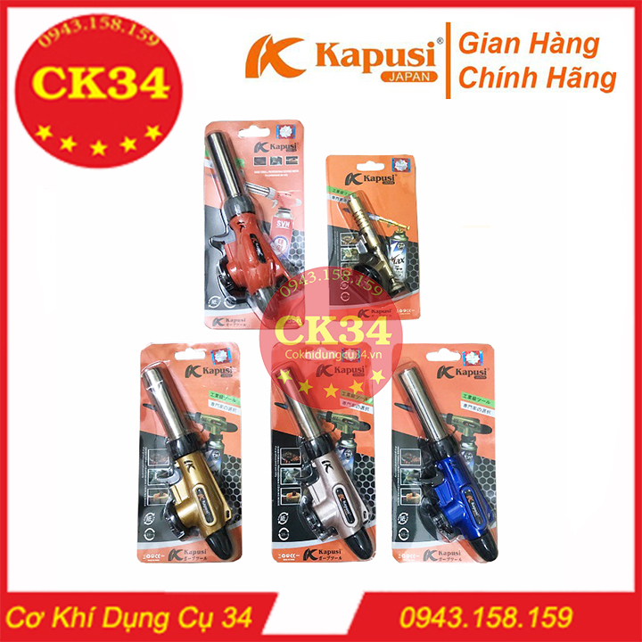 Khò Ga KAPUSI Nhật Bản, lõi hợp kim đồng, núm điều chỉnh lưu lượng gas, an toàn tuyệt đối (Mã SP: DC36734)