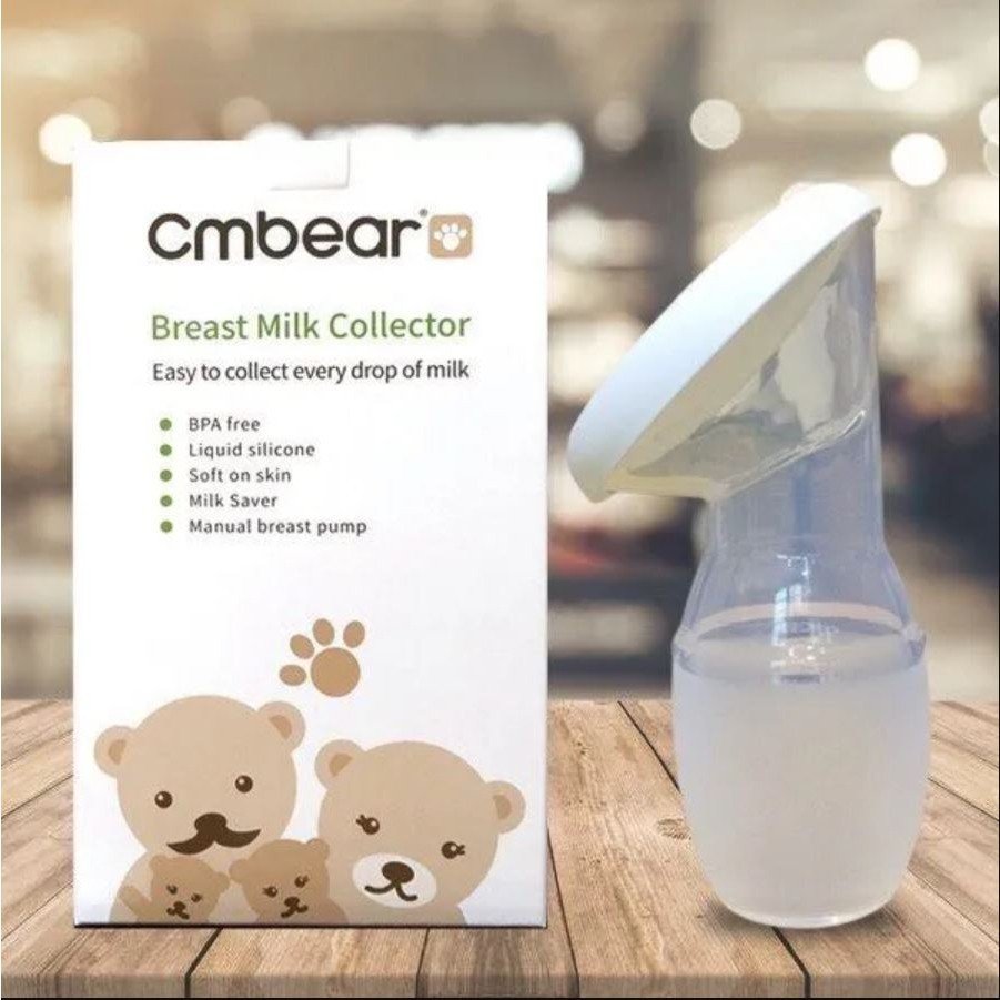 Cốc hứng sữa Cmbear, phễu hứng sữa siilicone cao cấp có vạch chia, nắp đậy an toàn & tiện lợi (Mã SP: 1887_116168412)