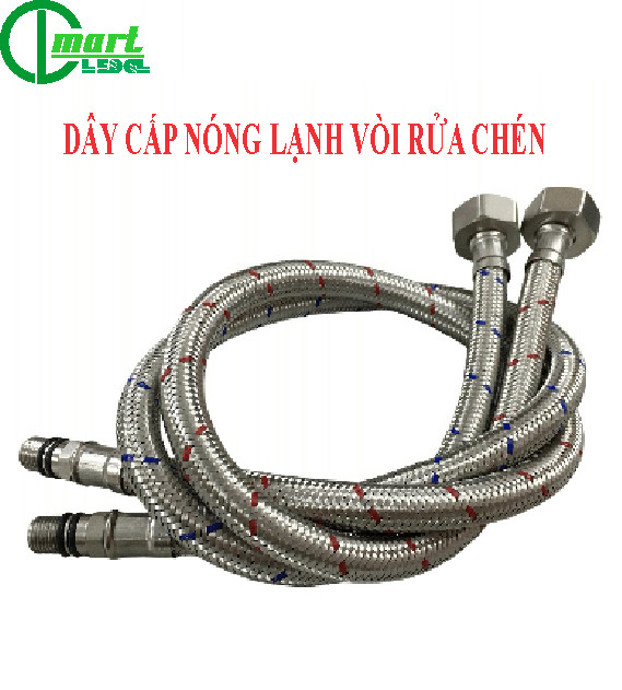 2 Dây Cấp Nước Nóng Lạnh Inox SUS 304 Dùng Cho Vòi Rửa Chén, Vòi Rửa Mặt (Mã SP: . .Loại Tốt......)