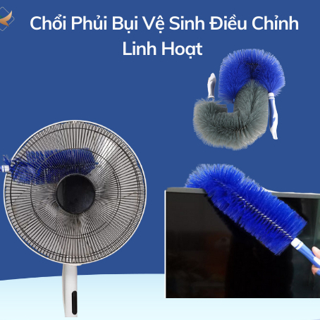 Chổi phủi bụi màn hình chổi vệ sinh quạt cọ rửa xe máy xe đạp đa năng hàng (Mã SP: 23049115554)