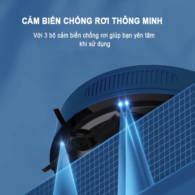 Robot Hút Bụi Lau Nhà Chống Rơi Cao Cấp NK02 Điều Khiển Qua App Tiện Dụng (Mã SP: NK02)