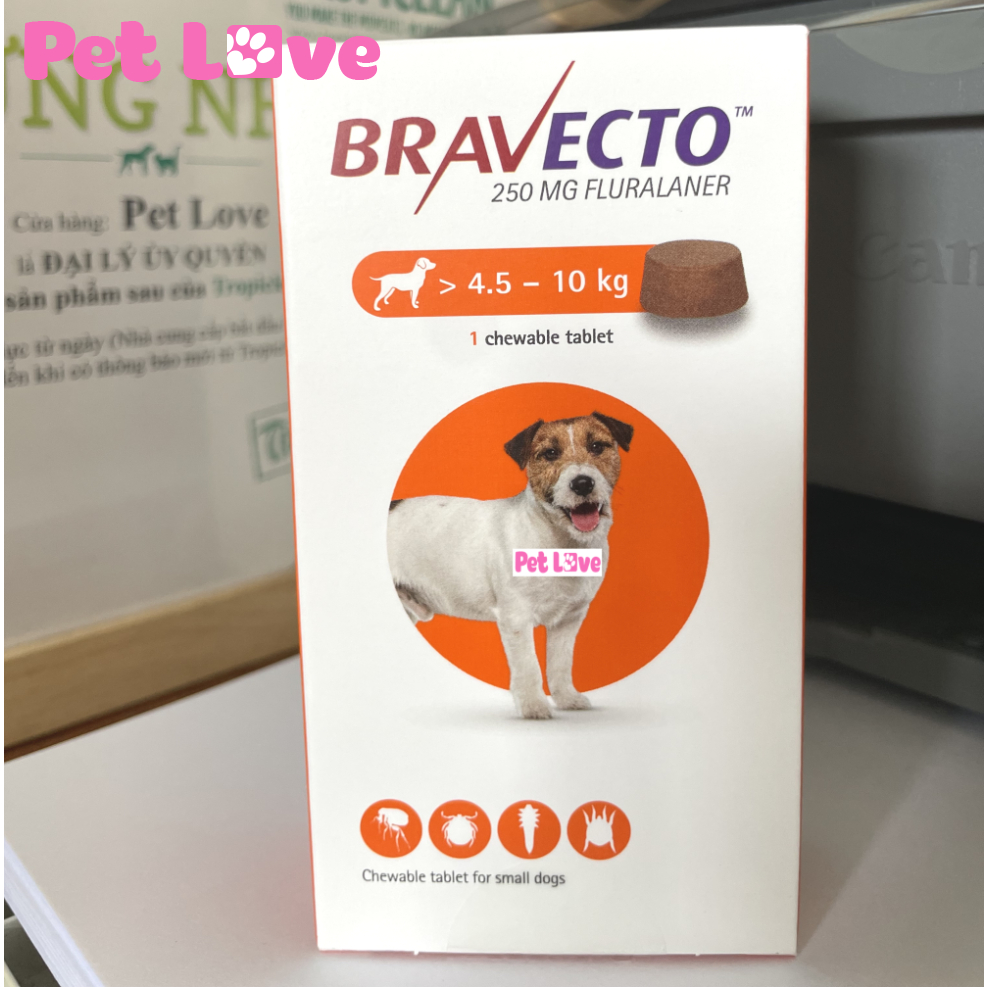 Bravecto diệt ghẻ, ve rận, bọ chét