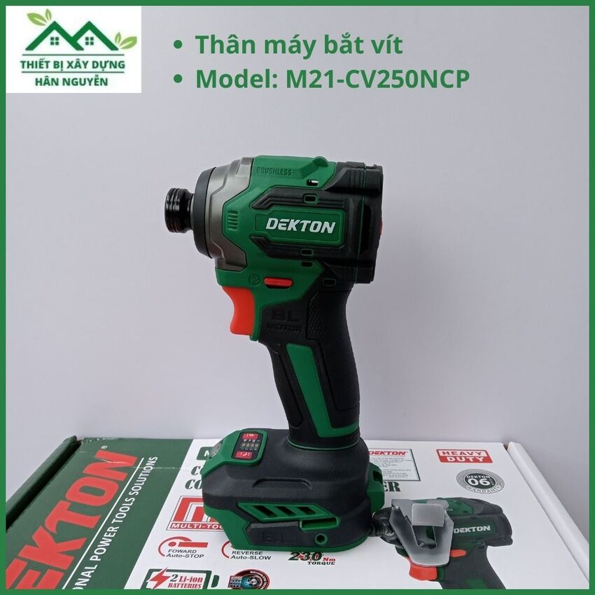 Thân máy bắn vít pin Dekton M21-CV250NCP không chổi than đầu 1/4,chuyên bắt vít,vặn ốc (Mã SP: bv01)