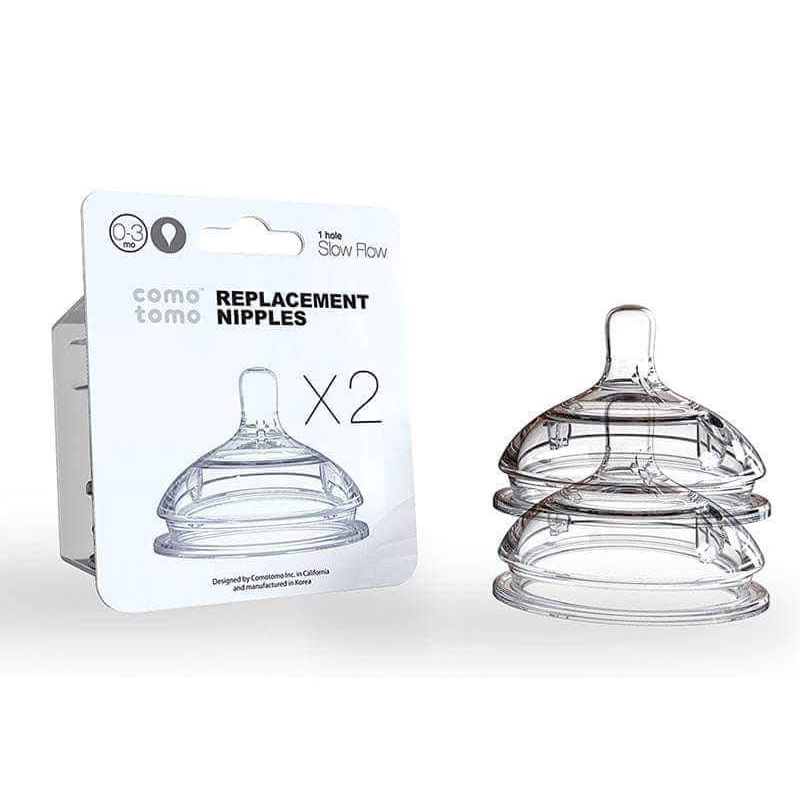2 Núm ti Comotomo Mỹ (Korea) siêu mềm 2 chiếc full hộp - núm ti silicone mềm như ti mẹ Núm Ti Comotomo Tia, Siêu Mềm Cổ Rộng Cho Bình SữaComotomo Mỹ Silicone (Mã SP: 416_116215539)