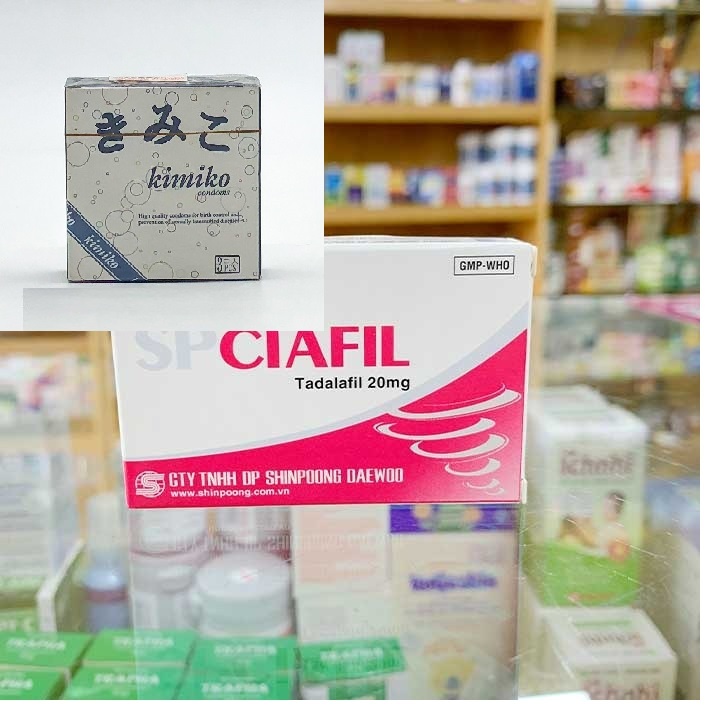 Bao cao su Kimiko hộp 3 cái tặng hộp 4v Spciafil 20mg (Mã SP: ouioiuou565464646464752)
