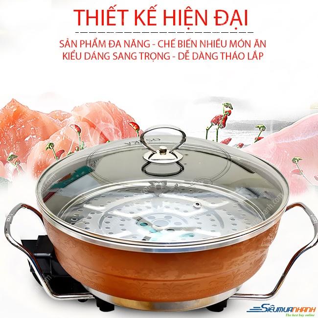 Nồi lẩu điện đa năng OSAKA , Nồi lẩu kiêm chảo điện đa năng họa tiết cao cấp osaka , Lẩu osaka đa năng , Chảo lẩu điện đa năng Osaka (Mã SP: Nồi lẩu điện đa năng OSAKA)