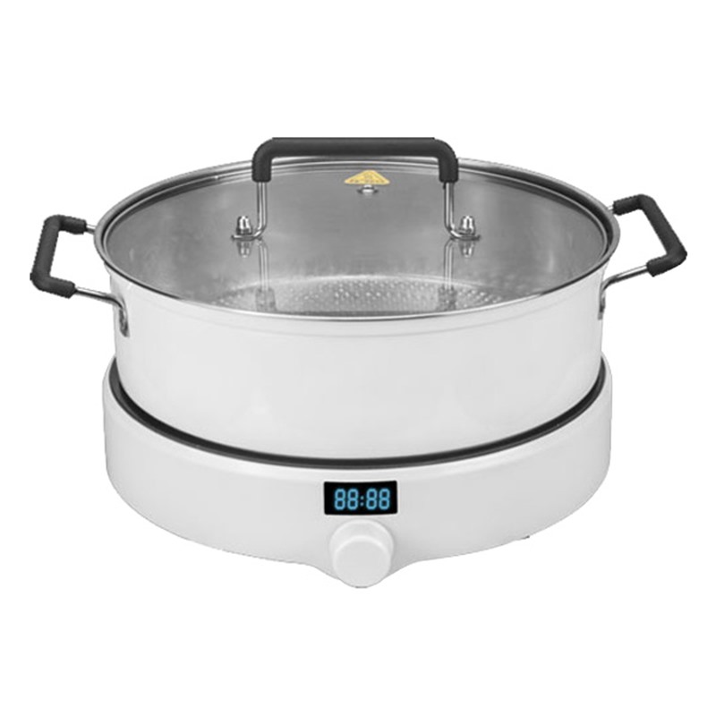 Bếp điện từ đơn Mishio MK218 (Kèm nồi) - Trắng (Mã SP: 00890629)