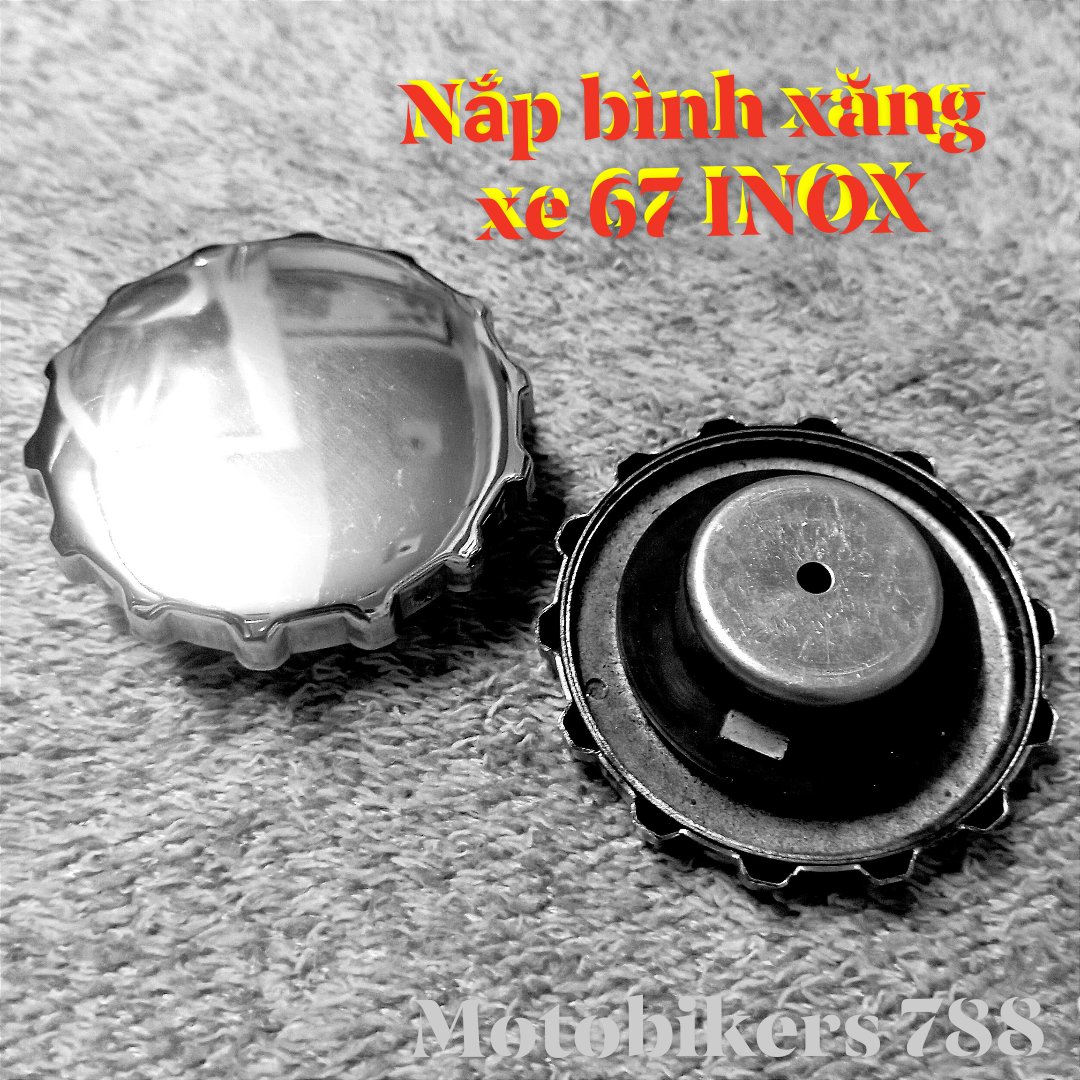 Nắp bình xăng xe 67 inox bóng sáng (Mã SP: 0343)