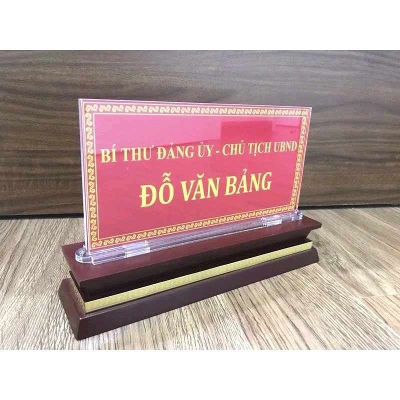 Biển chức danh đế gỗ để bàn 12x24cm (Mã SP: 2336_116238523)