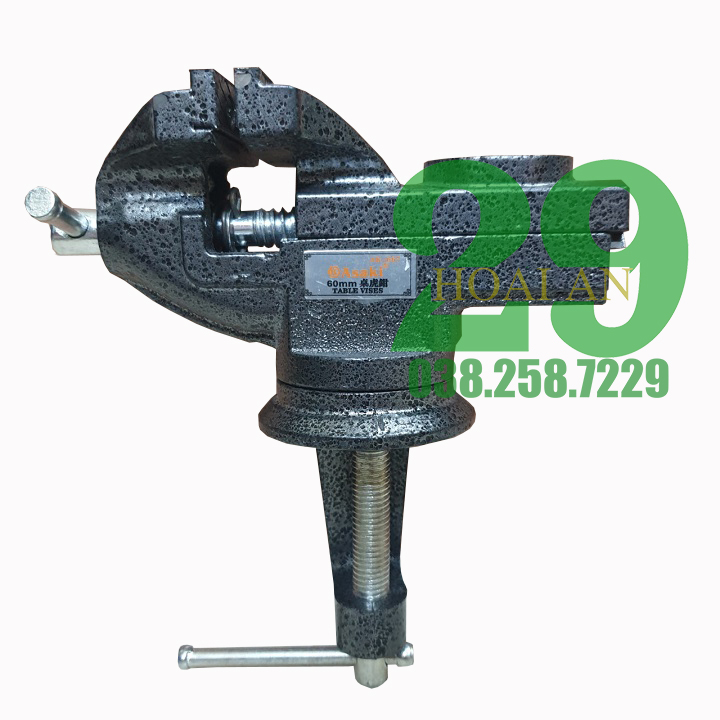 Ê tô kẹp bàn ASAKI độ mở 60mm Tặng găng tay bảo hộ (Mã SP: HA22129)