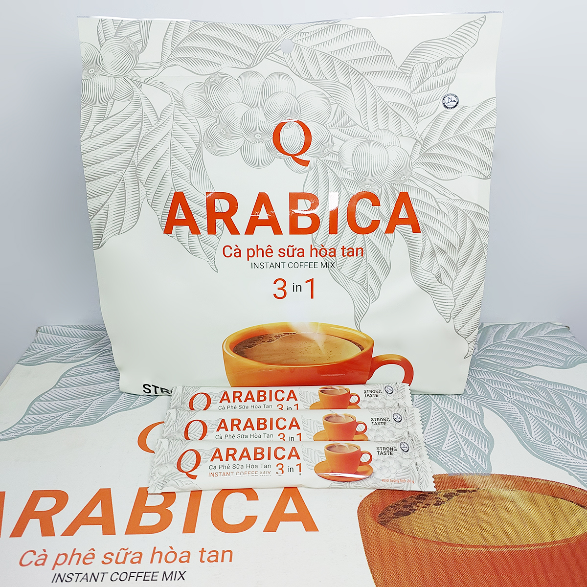 Cà phê sữa Arabica Trần Quang bịch lớn 1.2Kg (60 gói dài x 20g) (Mã SP: ARAS60)