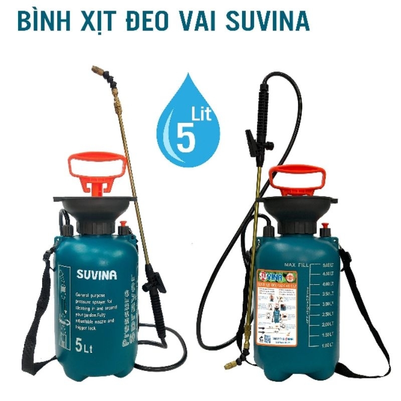 Bình xịt đeo vai cao cấp 5L Suvina (Mã SP: bình suvina 5L)