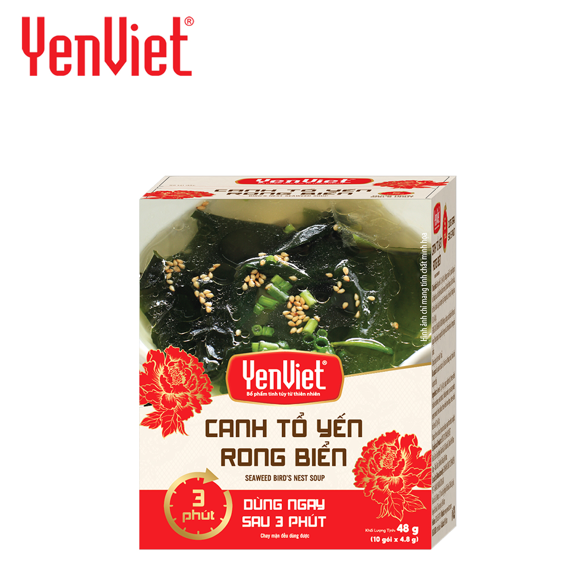 Hộp 10 gói canh tổ yến rong biển seaweed bird’s nest soup yến việt