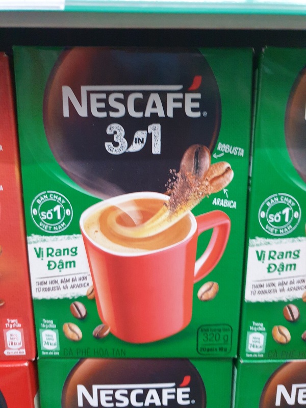 Cà phê sữa hòa tan NesCafé 3 in 1 320g (20 gói * 16g) vị rang đậm (Mã SP: KD.NESCAFE.HOATAN.VIRANGDAM.20*16G)
