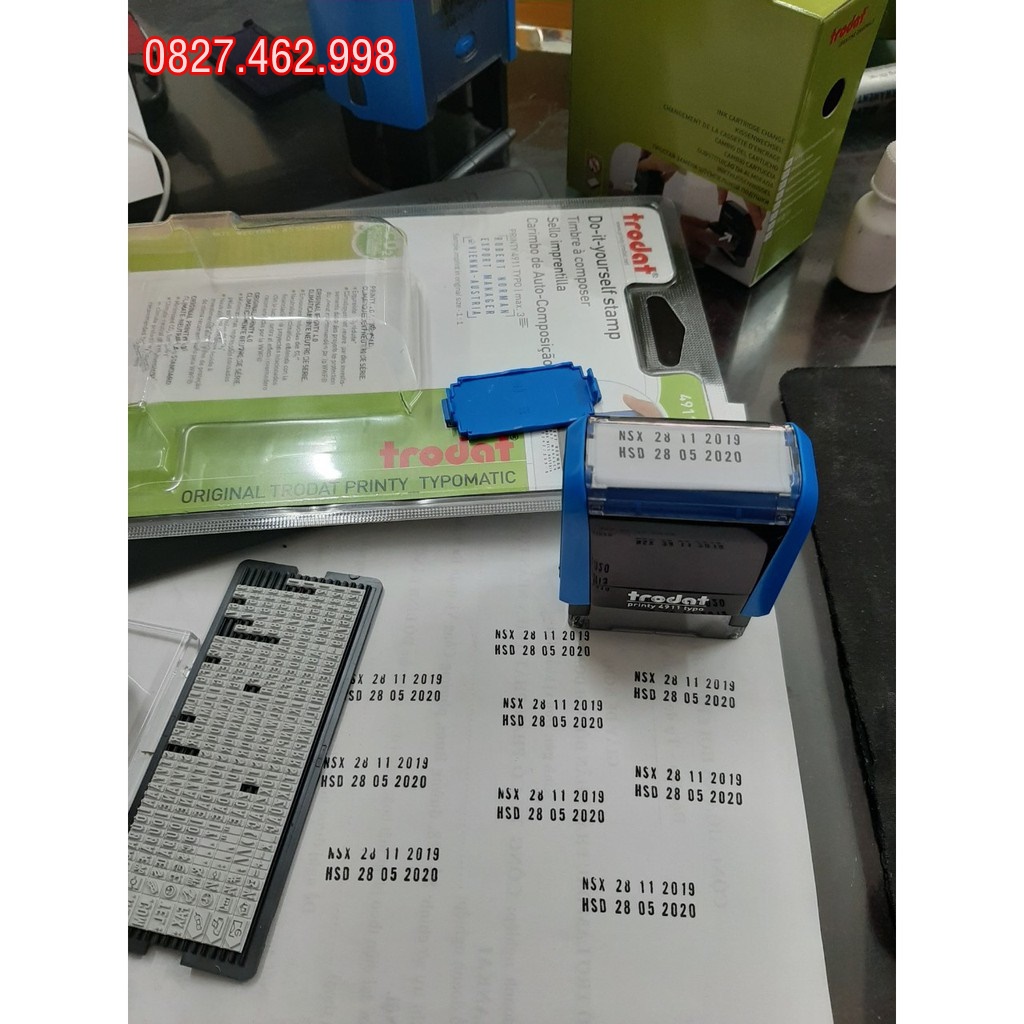 Con dấu đóng NSX HSD lên bao bì nilong mọi chất liệu dạng lắp ghép tiện lợi dễ sử dụng (Mã SP: 2336_116308870)