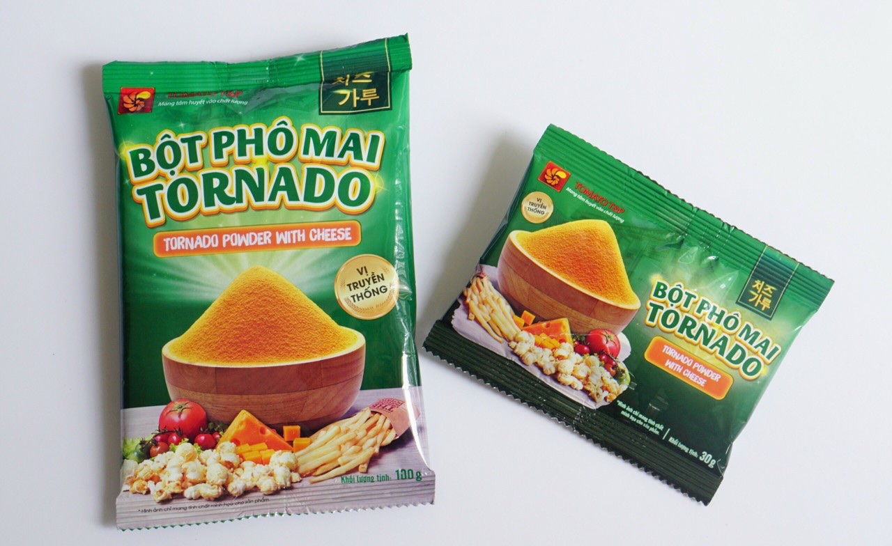 Bột phô mai hàn quốc tornado 500g -5 túi 100g