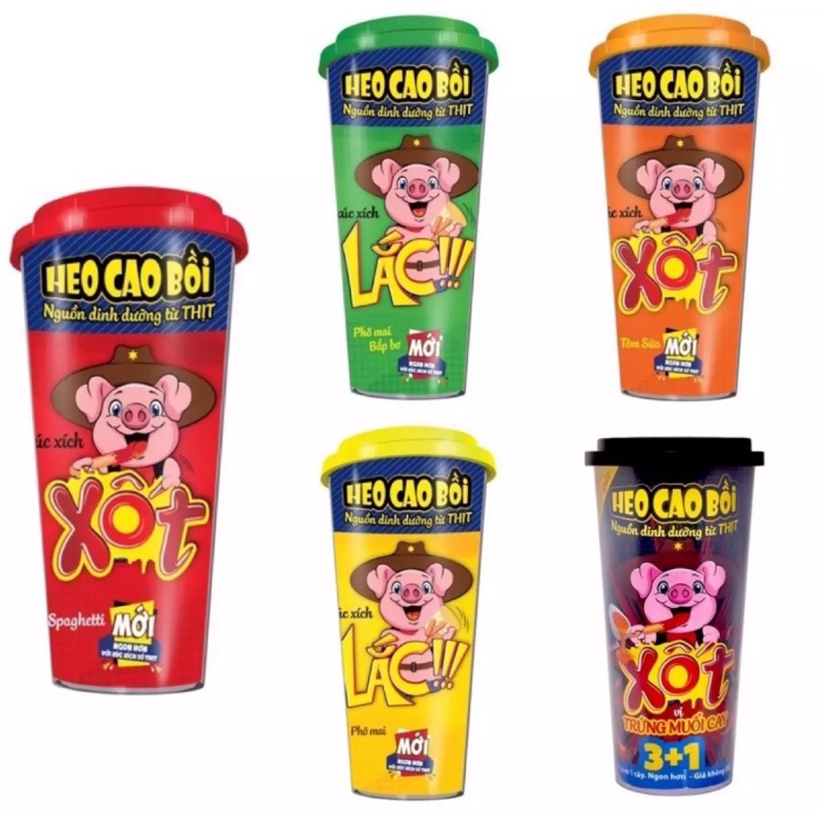 1 HỘP XÚC XÍCH LẮC HEO CAO BỒI ĐỦ VỊ 64G (Mã SP: 1205_116317248)