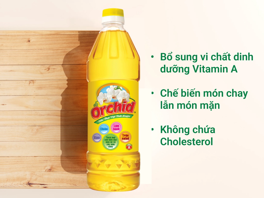 Chai Dầu thực vật tinh luyện Orchid 1 lít (Mã SP: 2581_116339128)