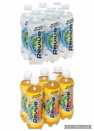 Lốc 6 chai nước bù khoáng Revive muối khoáng 500ml / Chanh Muối 390ml (Mã SP: 1627_116376311)