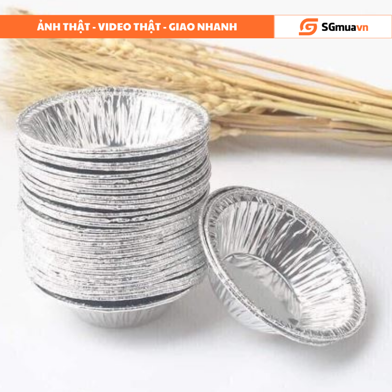 Cốc, chén bạc, khuôn giấy bạc nhôm nướng hàu, bánh, tart trứng siêu tiện lợi (Mã SP: 4263_98556497)