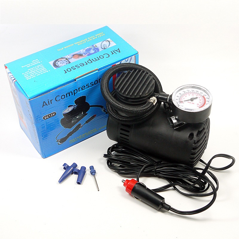 Máy Bơm Lốp Ô Tô / Xe Máy 12V 300Psi Có Đồng Hồ (Mã SP: 10642)