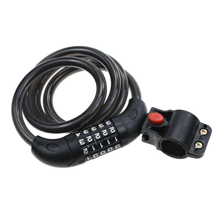 Khóa Dây Chống Trộm Mật Mã 5 Số Lõi Thép Chống Cắt Đảm Bảo An Toàn Cho Xe Đạp (Mã SP: XD125)