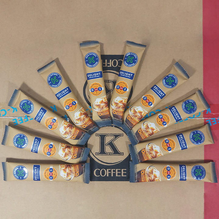 01 dây Cà phê sữa K Coffee Delight Phúc Sinh 10 gói nhỏ x 17g (Mã SP: KDDPSN24)