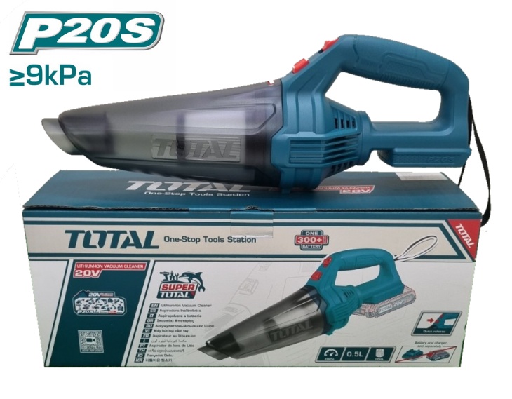 THÂN MÁY HÚT BỤI TOTAL 0.5L DÙNG PIN 20V CHÍNH HÃNG MÃ: TVLI201261 (Mã SP: 3187_116516962)