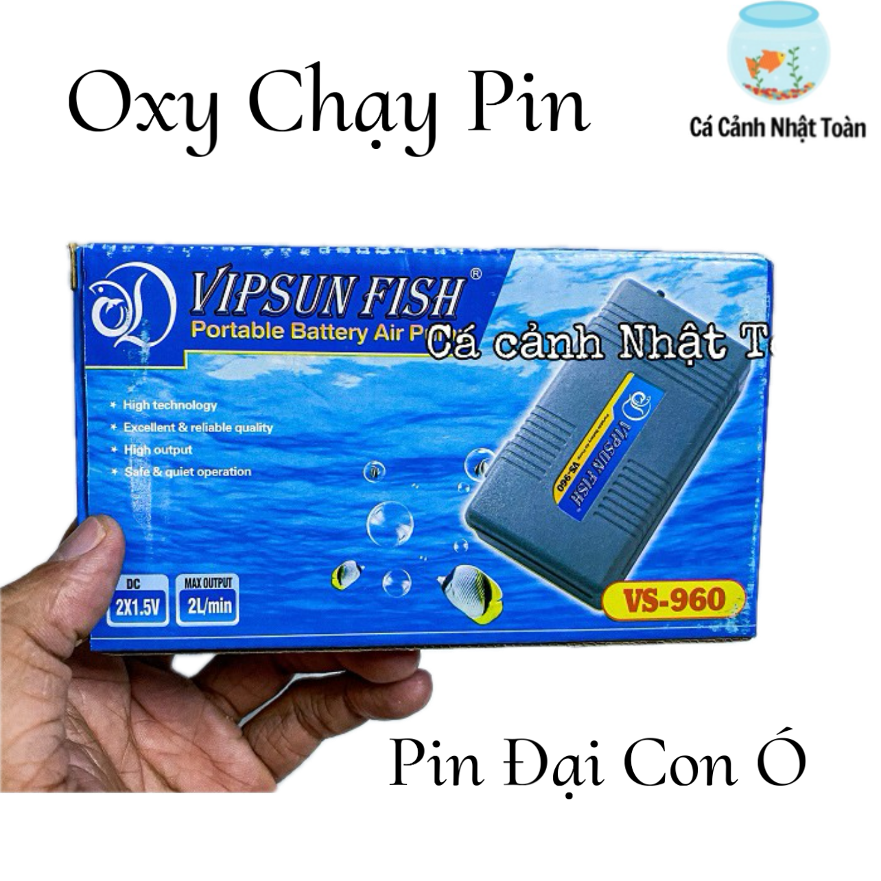 Máy tạo oxy bằng pin kèm pin vipsun vs960 2 lít 1 phút