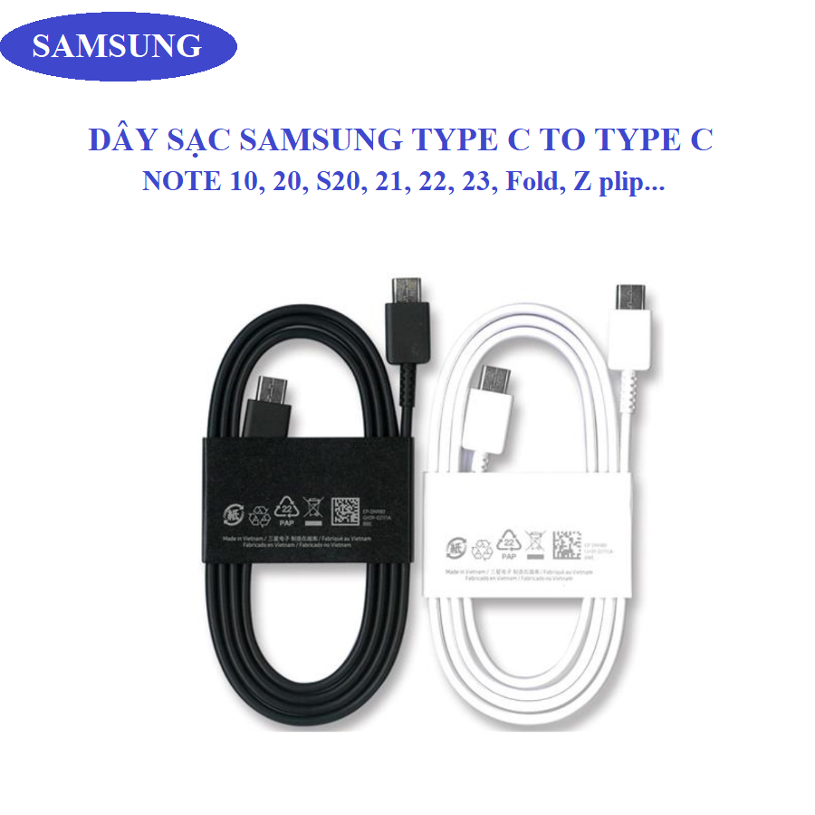 Dây sạc SS Type C to Type C bóc máy (Mã SP: 3806_116376046)