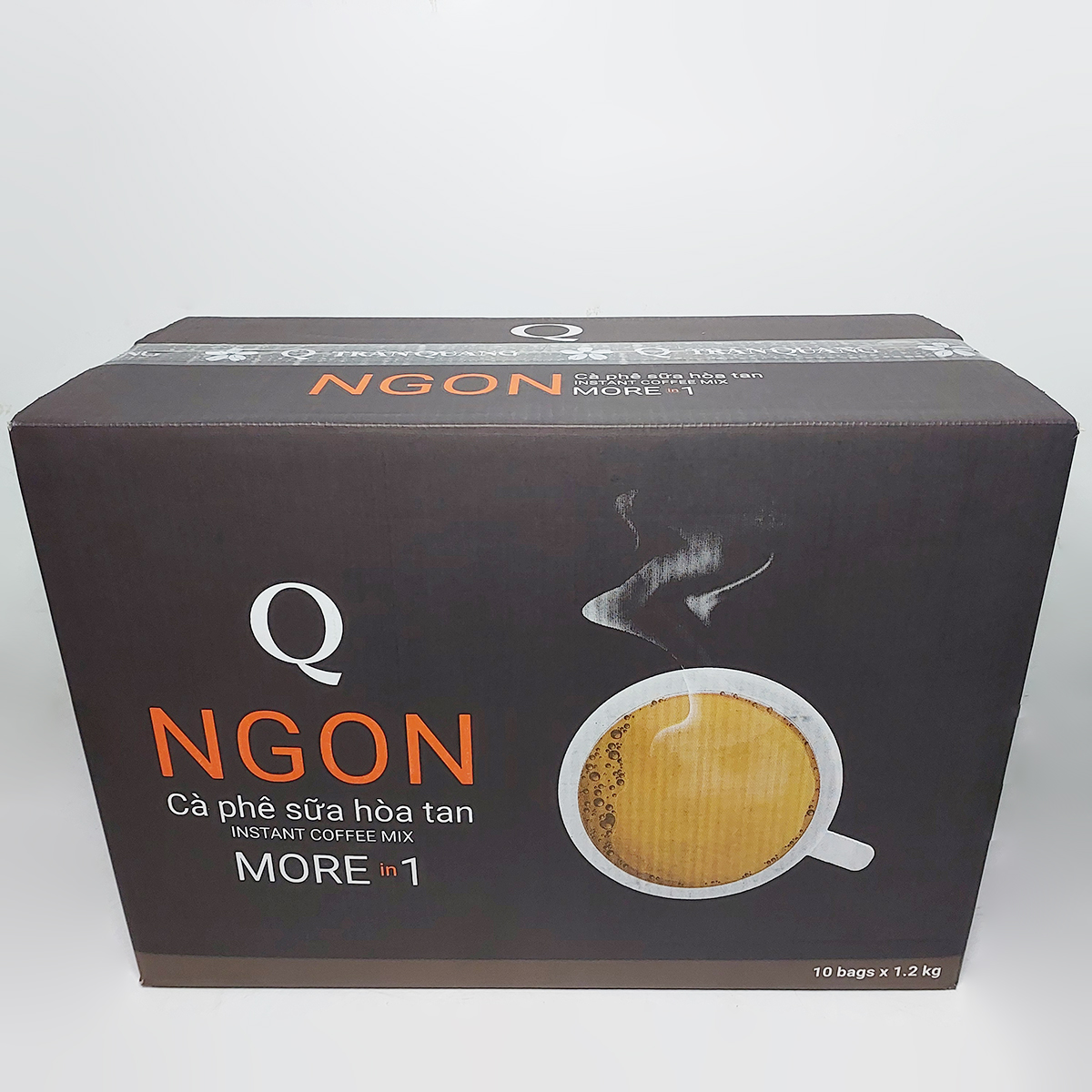 Thùng cà phê sữa Ngon lớn Trần Quang 10 bịch 1.2Kg