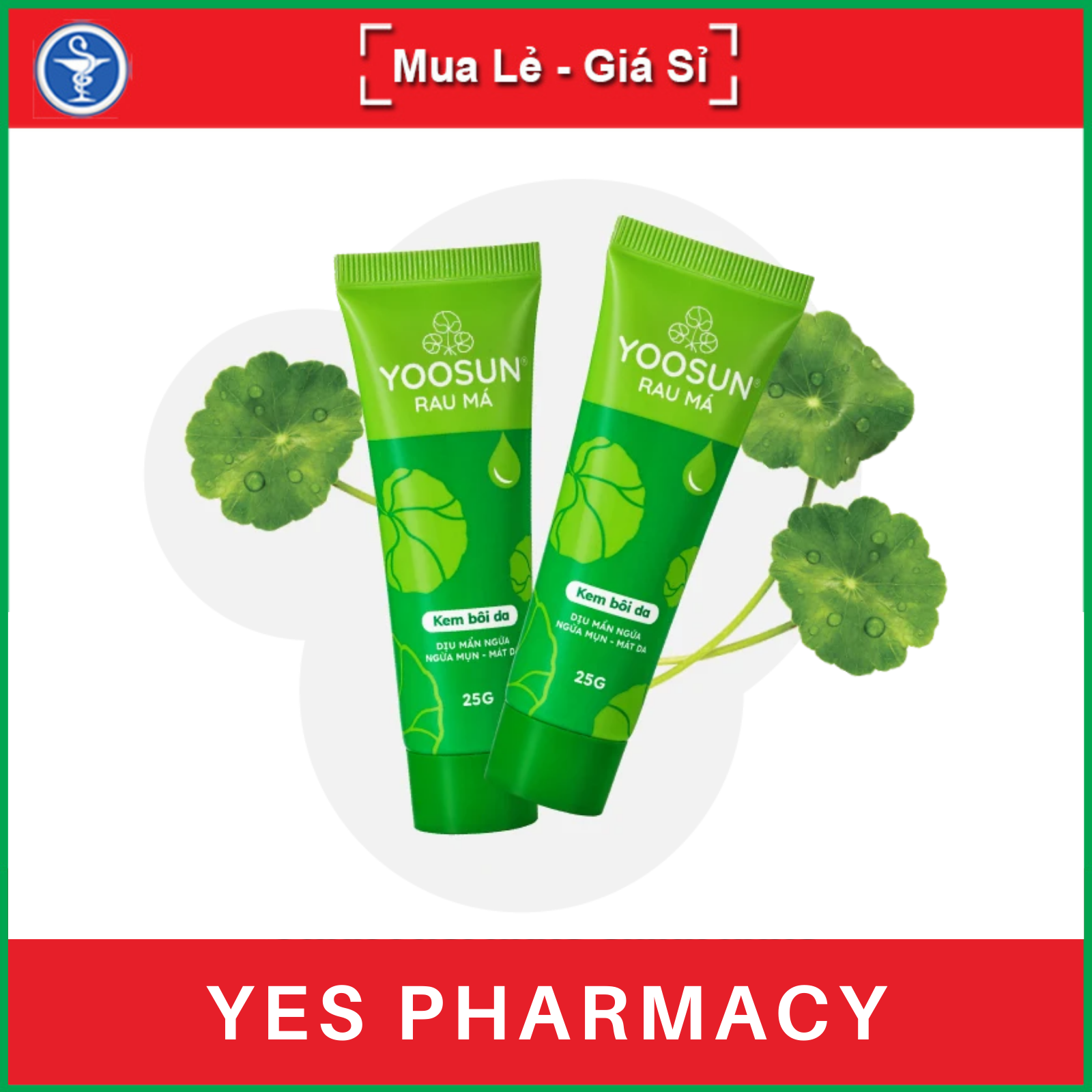 Kem bôi da Yoosun Rau Má Tuýp 25g - Ngừa mụn, làm mát da, tránh sẹo (Mã SP: YSRM25)