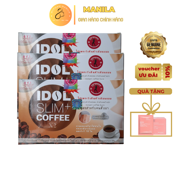 Bộ 10 hộp - cà phê giảm cân idol slim chuẩn mẫu cũ giảm mạnh