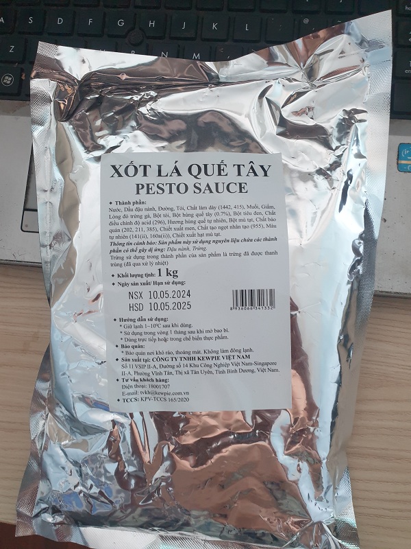 Xốt Pesto Lá Quế Tây Kewpie - Basil Pesto Sauce (gói 1kg) (Mã SP: KD.SOT.LAQUETAY.KEWPIE.1KG)