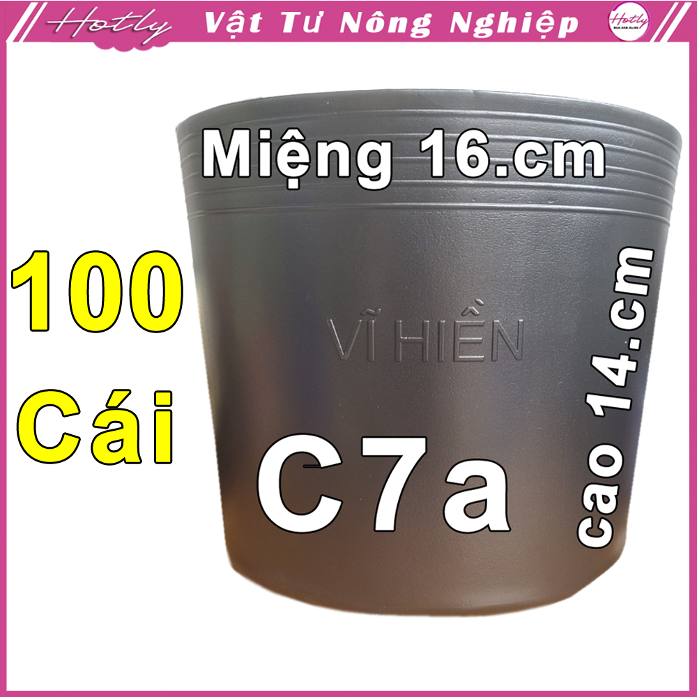 100 chậu nhựa c7a vĩ hiền miệng.cao 16x14cm trồng cây ăn trái và hoa siêu bền--77210