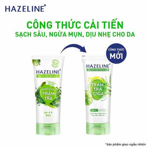 Sữa rửa mặt sáng da Hazeline Matcha tràm trà 100g