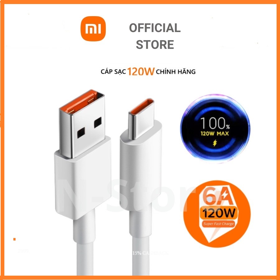Dây sạc Xiaomi 33W / 67W / 120W sạc nhanh Turbo (Mã SP: 3215_116376030)