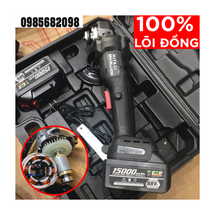 MÁY MÀI HTACI động cơ từ- không chổi than pin 10cell (Mã SP: MMC118V)