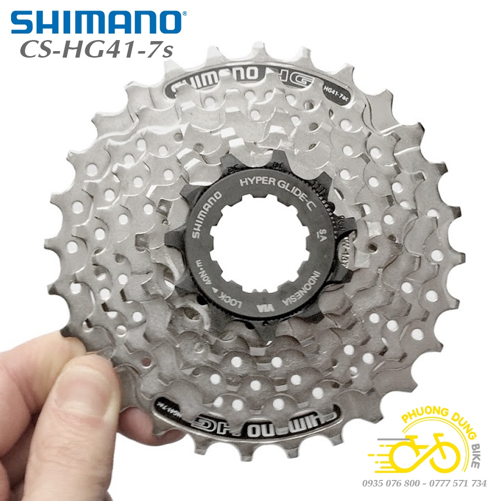 Líp thả líp 7 xe đạp Shimano CS-HG41 11-28T - Hàng chính Hãng (Mã SP: PK-0817)